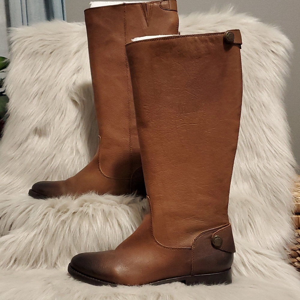 Brown knee boots